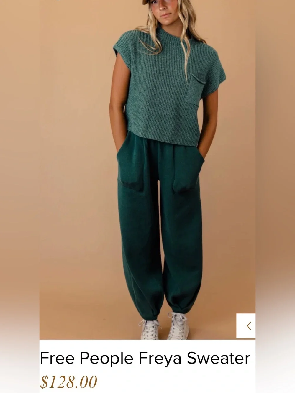 Free People Freya pant SzM teal color
